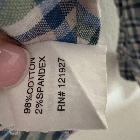 Johnnie O Hangin Out Button Down Shirt Plaid Medium Tailgate Prep Harborcore - Picture 6 of 7